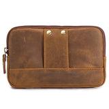 Men's Crazy Horse Leather Messenger Shoulder Bag Travel Motorcycle Fanny Pack