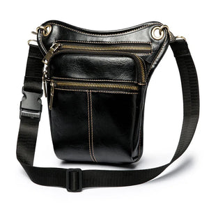 Leather Waist Pack Bag Men Casual Fanny Pack