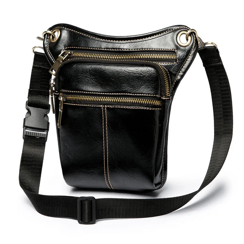 Leather Waist Pack Bag Men Casual Fanny Pack