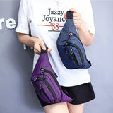 Canvas Waist Pack Bags Functional Hip Fanny Pouch Handbags