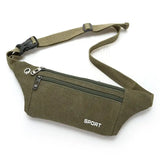 Canvas Waist Pack Bag for Women Fanny Pack Casual Chest Bag
