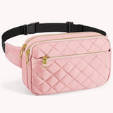 Women's Rhombus Waist Pack Bag - Travel Hip Pouch