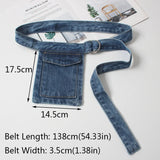 Denim Waist Pack Fanny Pack Women Casual Hip Bag Travel Money Phone Purse