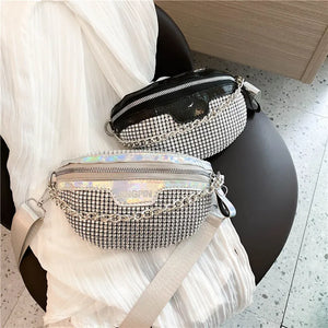 Crystal Waist Bag Punk Chest Bag Bum Pouch