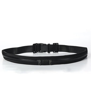Waterproof Double Pocket Waist Hip Bag Adjustable Belt Bag