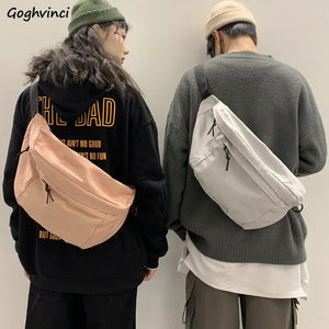 Large Capacity Nylon Waist Pack Unisex Street Harajuku Bag