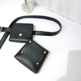 Solid Mini Bag Purse PU Leather Waist Pack