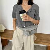 Vintage French Style Females Fanny Bag PU Cross Body Waist Pack