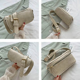 Vintage French Style Females Fanny Bag PU Cross Body Waist Pack