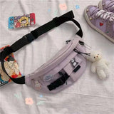 Women Classic Cross Body Chest Packet Big Capacity Fanny Pack Moto Leisure