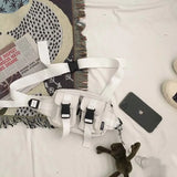 Harajuku Cross Body Canvas Bag Pockets Students Fanny Pack