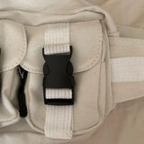 Harajuku Cross Body Canvas Bag Pockets Students Fanny Pack