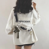 Canvas Waist Pack Crossbody Bag Harajuku Retro Leisure Fanny Pack Hip-pop