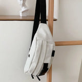 Canvas Waist Pack Crossbody Bag Harajuku Retro Leisure Fanny Pack Hip-pop