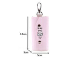 Cartoon Animal Print Key Case Snap Pouch Keychain Waist Padlock Key W