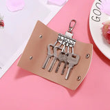 Cartoon Animal Print Key Case Snap Pouch Keychain Waist Padlock Key W