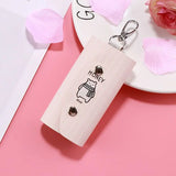 Cartoon Animal Print Key Case Snap Pouch Keychain Waist Padlock Key W