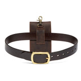 Small Waist Bag Retro 7-inch Phone Crazy Horse Leather Belt Bag