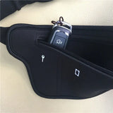 Neoprene Waterproof Waist Bag Organizer for Travel Phone, Men Women Unisex