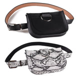 Waist Bag Snake Skin Waist Belt High Female Purse