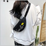 Smile Letter Banana Bag Waistbag for Women Men