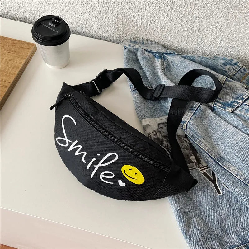 Smile Letter Banana Bag Waistbag for Women Men