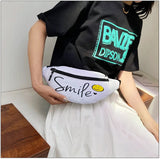 Smile Letter Banana Bag Waistbag for Women Men