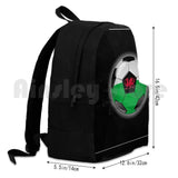 Wales Welsh Flag Football Soccer Outdoor Hiking Backpack Waterproof