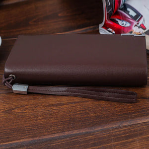 Men's Leather Sunflower Neck Wallet Bag