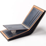 Men's Short Embossed Wallet Thin Purse
