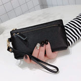 Cowhide Handbag Long Leather Bag Women's Purse