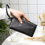 Cowhide Handbag Long Leather Bag Women's Purse