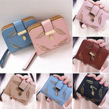 Small Leather Zipper Purse Women's Wallet Slim Dollar Money Coin Pouch