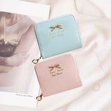 Bow Small Leather Wallet for Women