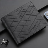 Men's Short Casual Wallet PU Leather Business Small Bag