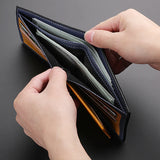 Men's Short Casual Wallet PU Leather Business Small Bag
