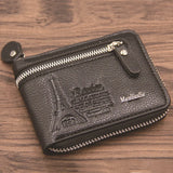 Men's Short Wallet Coin Bag with Zipper