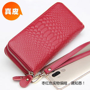 Yellow Leather Women's Wallet - Large Capacity Purse