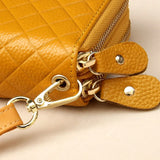 Yellow Leather Women's Wallet - Large Capacity Purse