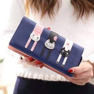 Women's Long Zipper Wallet Cartoon Card Bag