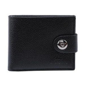 Men Leather Wallet Short Male Clutch Money Bag Solid Portable Wallet