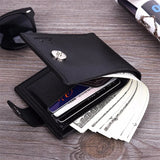 Men Leather Wallet Short Male Clutch Money Bag Solid Portable Wallet