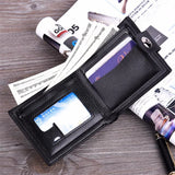 Men Leather Wallet Short Male Clutch Money Bag Solid Portable Wallet