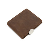 Retro Cow Leather Men's Short Wallet 2 Fold