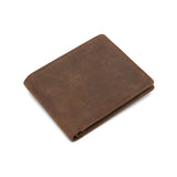 Retro Cow Leather Men's Short Wallet 2 Fold