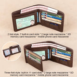 Men's Horizontal Cowhide Driver's Wallet