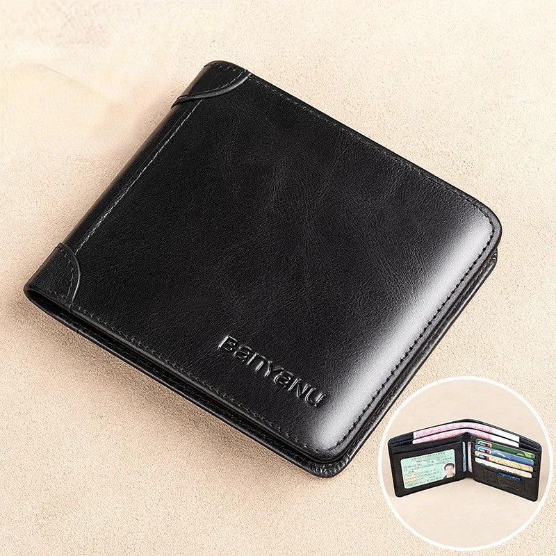 Men's Horizontal Cowhide Driver's Wallet