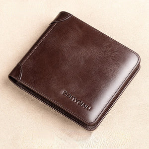 Men's Horizontal Cowhide Driver's Wallet