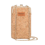 Vintage Cork Pattern Wallet Purse with Detachable Chain