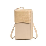 Women's PU Diagonal Wallet with Mobile Phone Bag